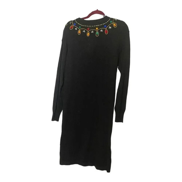 Vintage Sarah Morgan Embellished Holiday Sweater Dress - Picture 2 of 6